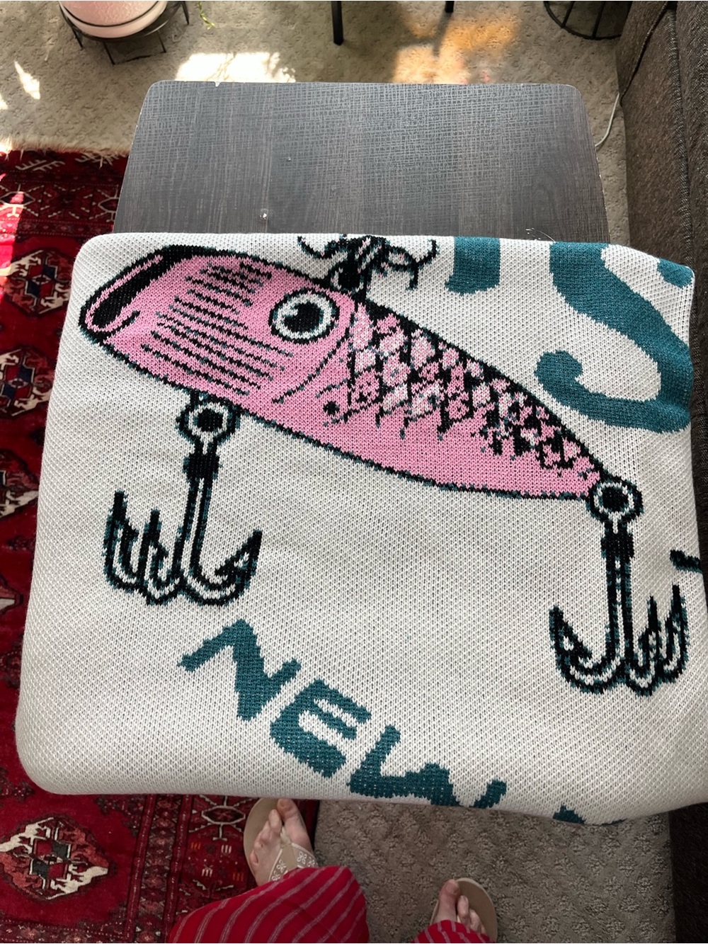 Upstate Stock Fireside Blanket, Lure, NWOT - Picture 4 of 6